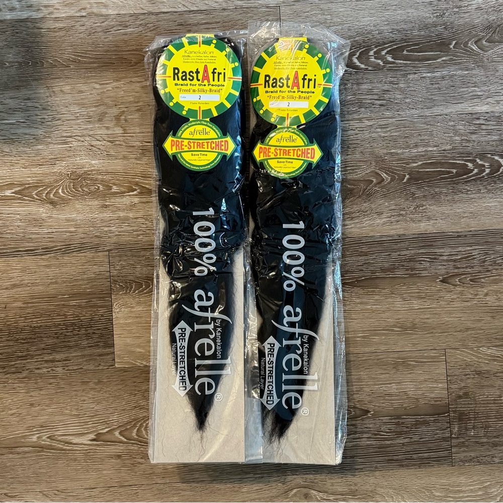 RastAfri pre-stretched color 2 silky braiding hair extensions 2 pack